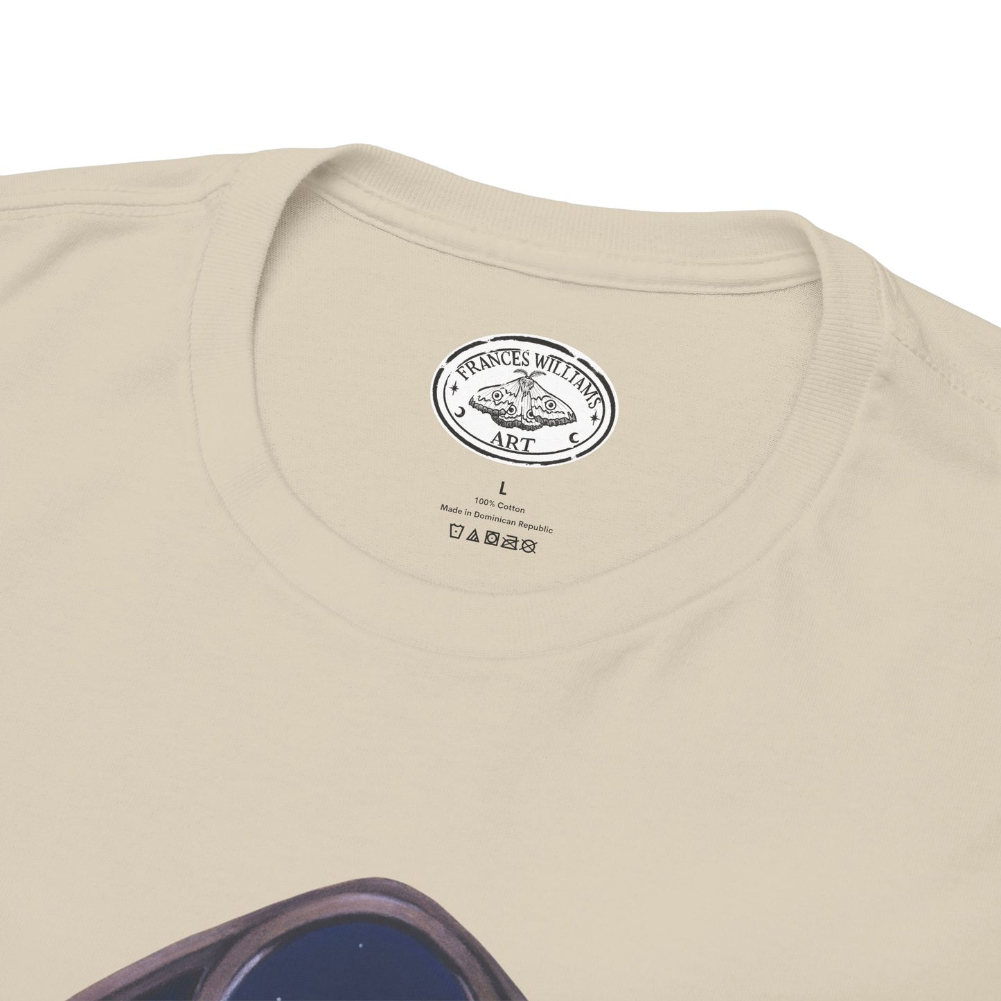 Midnight Guardian Fox Unisex Cotton T-shirt