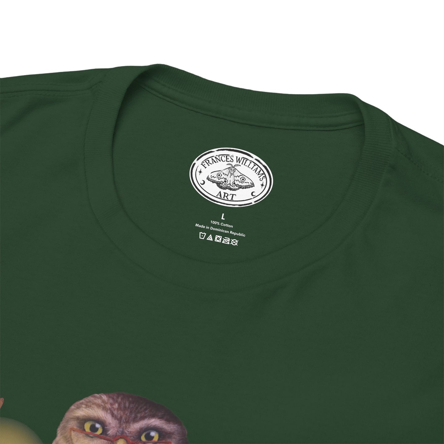 Bookish Owl Unisex Heavy Cotton Tee