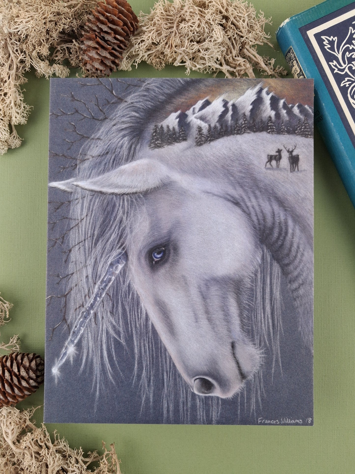 Winter Unicorn Art Print