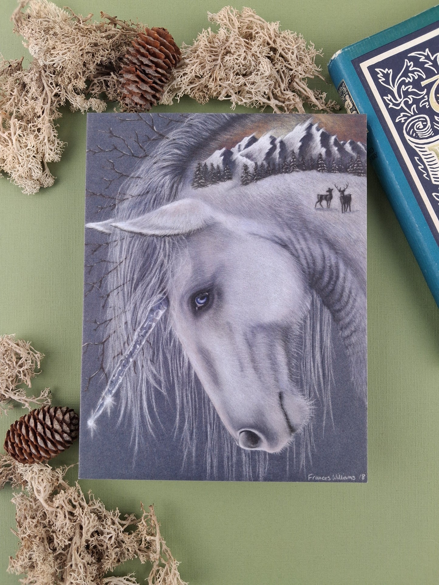 Winter Unicorn Art Print