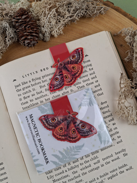Owl Eyed Moth Magnetic Bookmark
