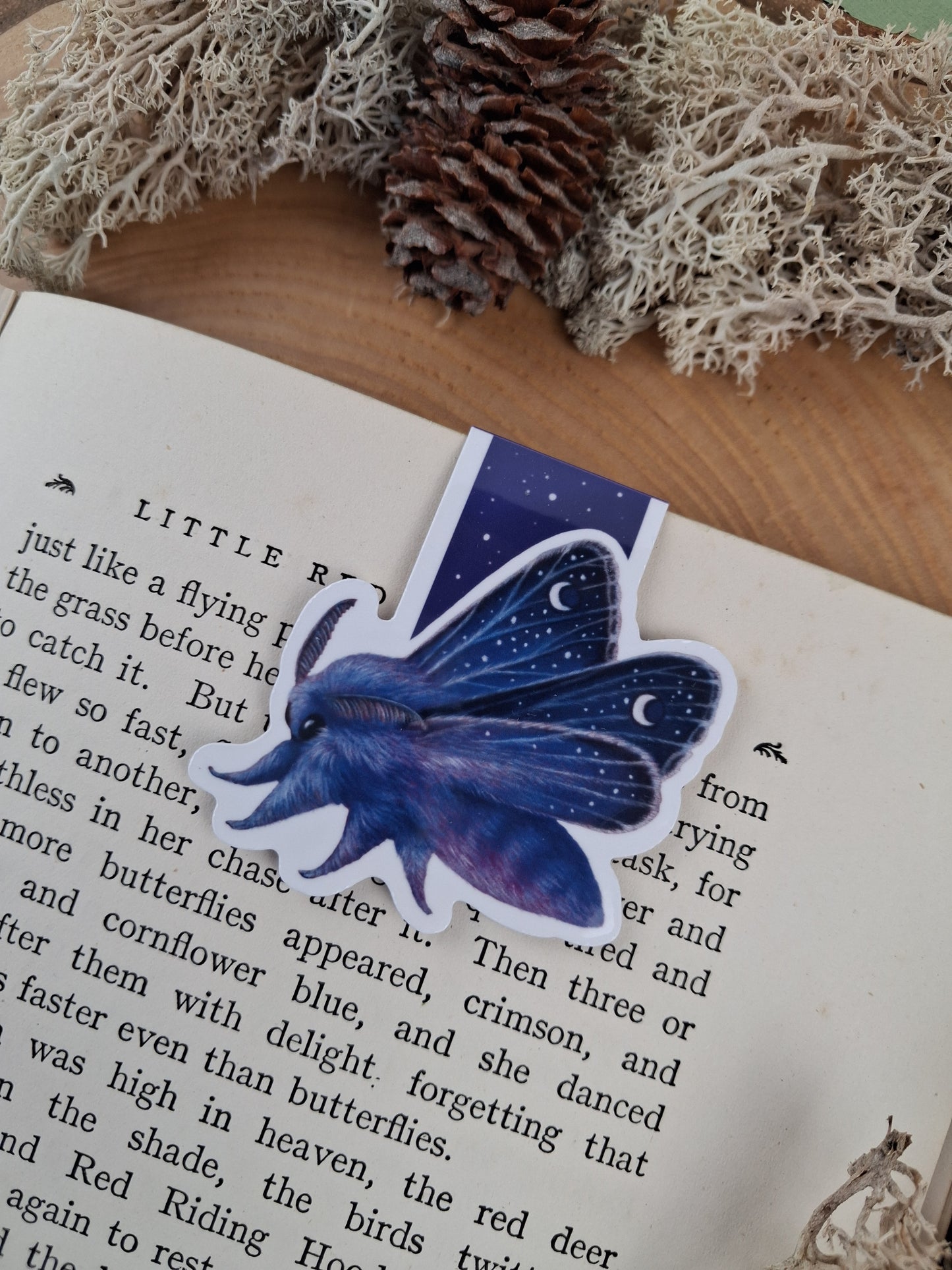 Moon Moth Magnetic Bookmark