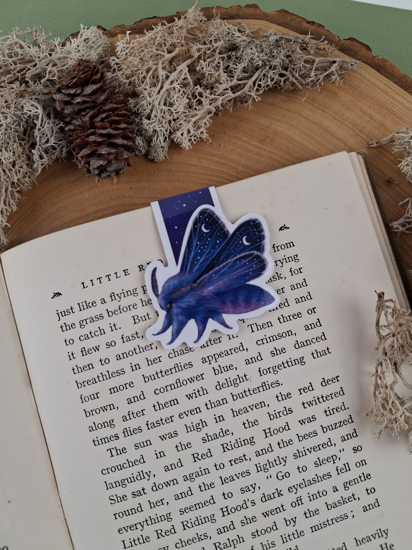 Moon Moth Magnetic Bookmark