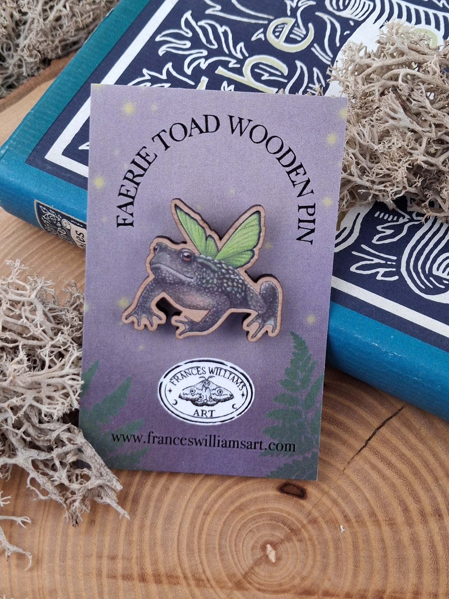 Faerie Toad Wooden Pin