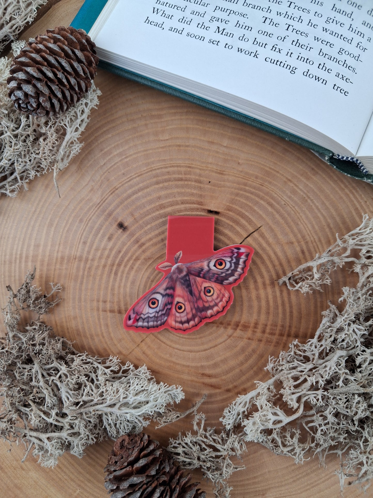 Owl Eyed Moth Magnetic Bookmark