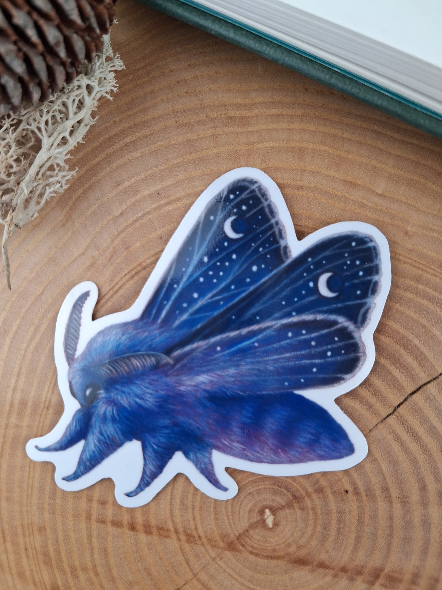Moon Moth Vinyl Sticker