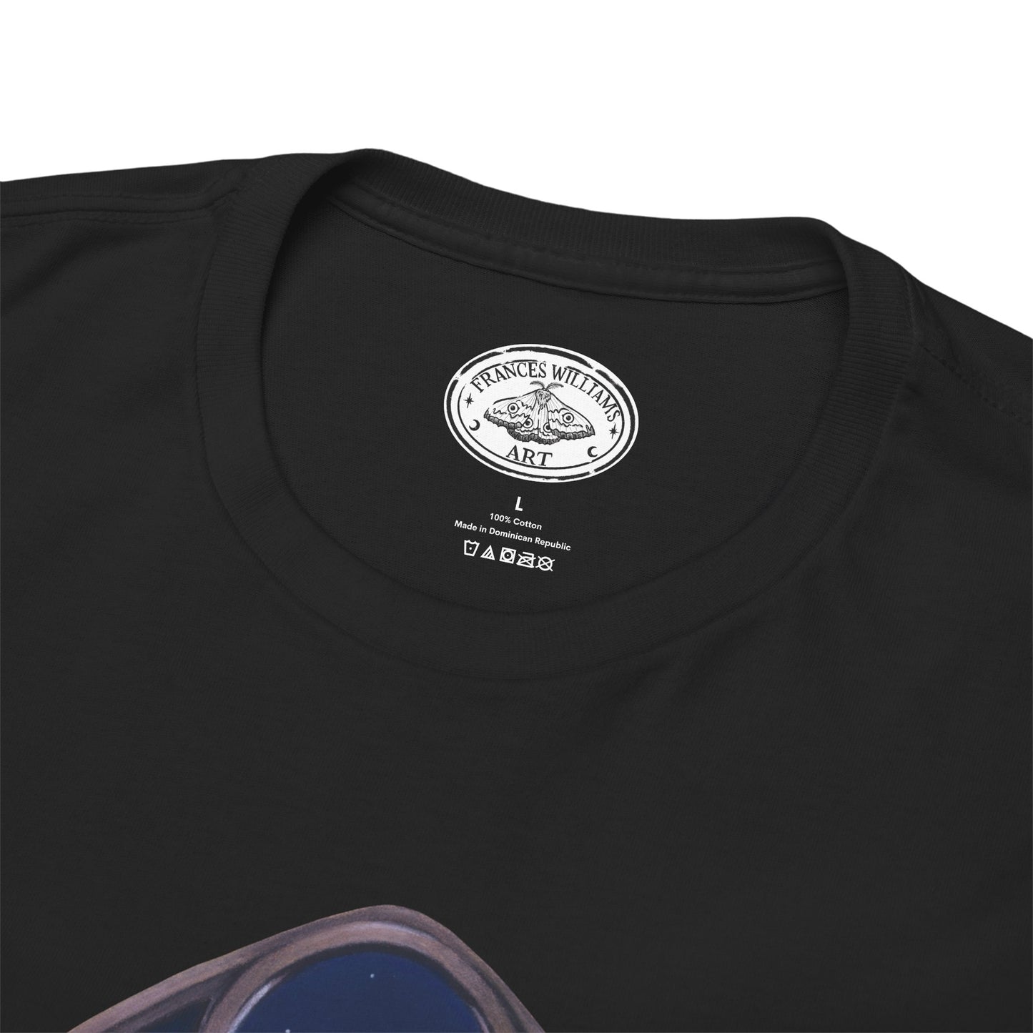 Midnight Guardian Fox Unisex Cotton T-shirt