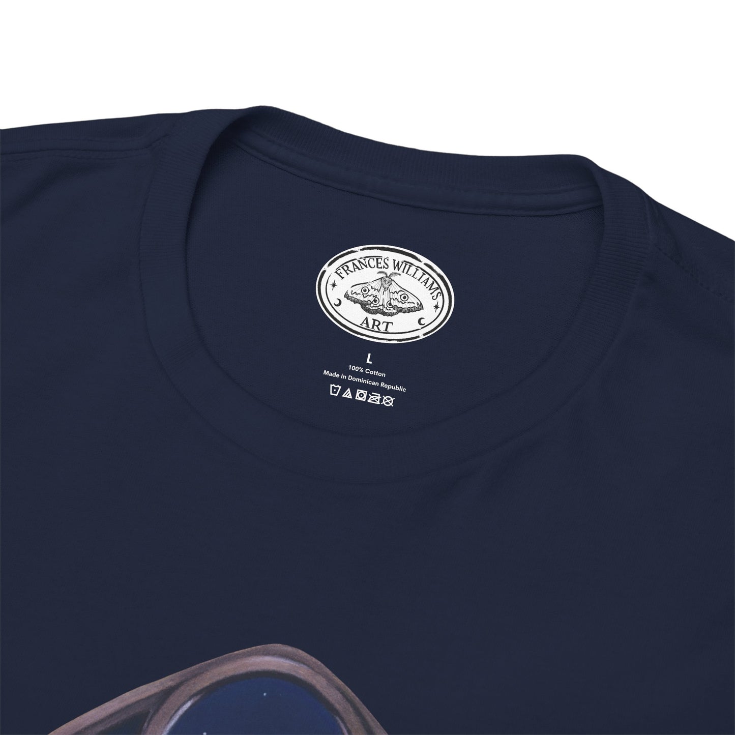 Midnight Guardian Fox Unisex Cotton T-shirt