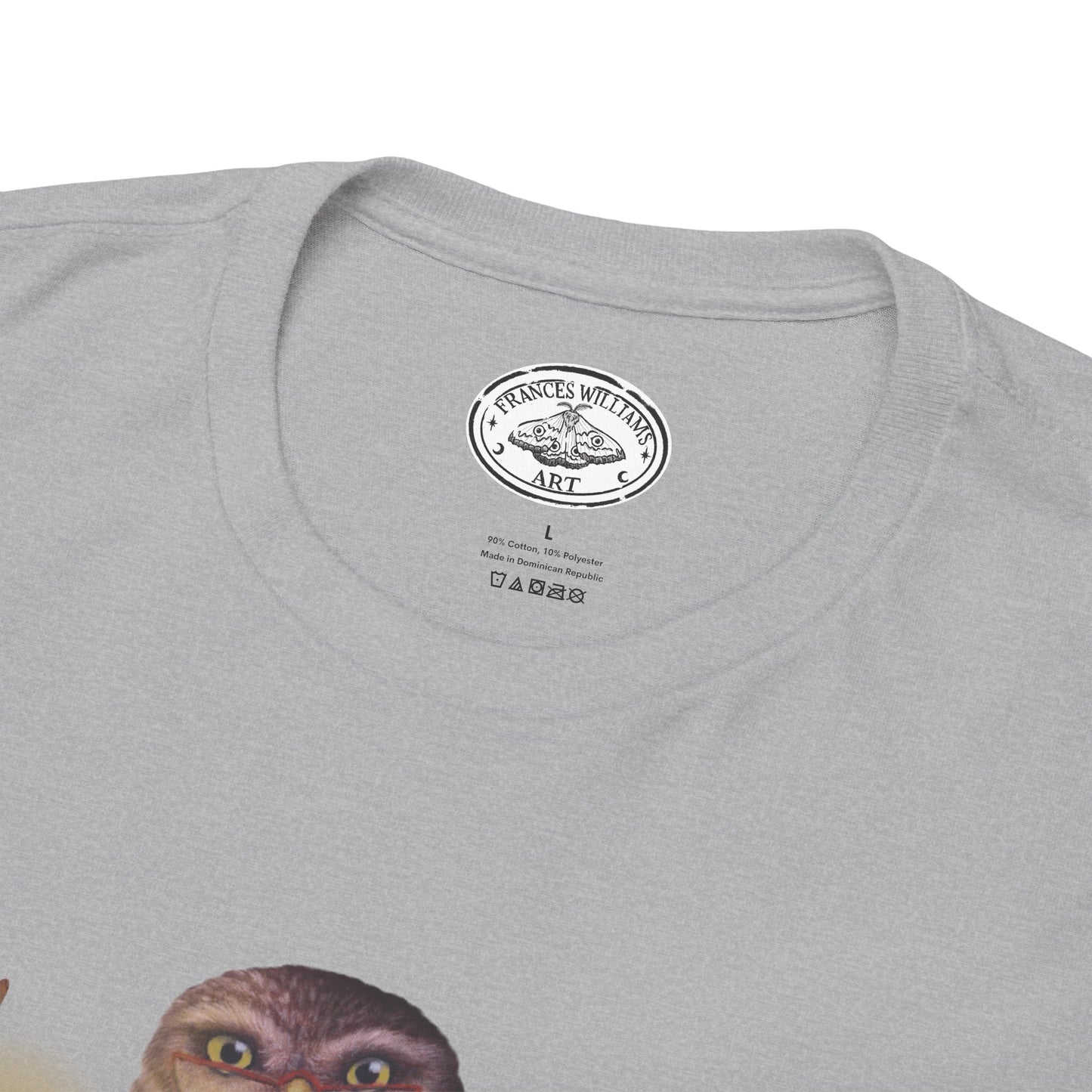Bookish Owl Unisex Heavy Cotton Tee