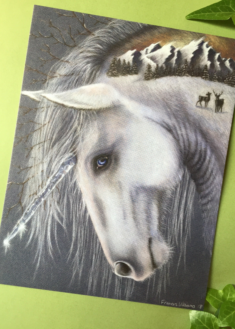 Winter Unicorn Art Print