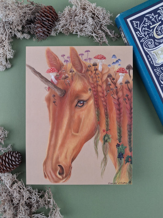 Autumn Unicorn Art Print
