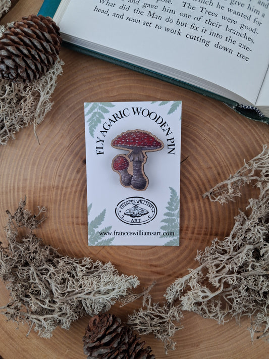 Fly Agaric Wooden Pin