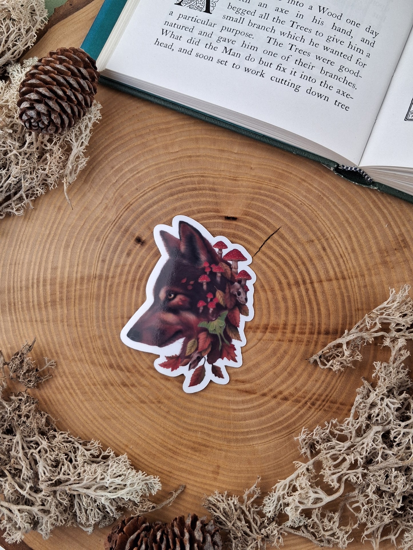 Autumn Wolf Vinyl Sticker