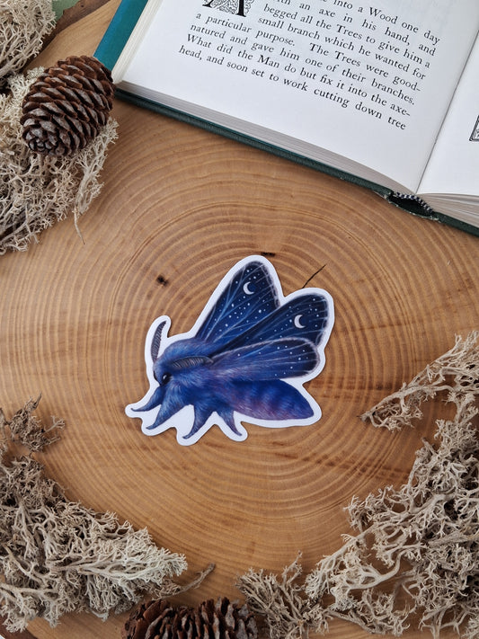 Moon Moth Vinyl Sticker