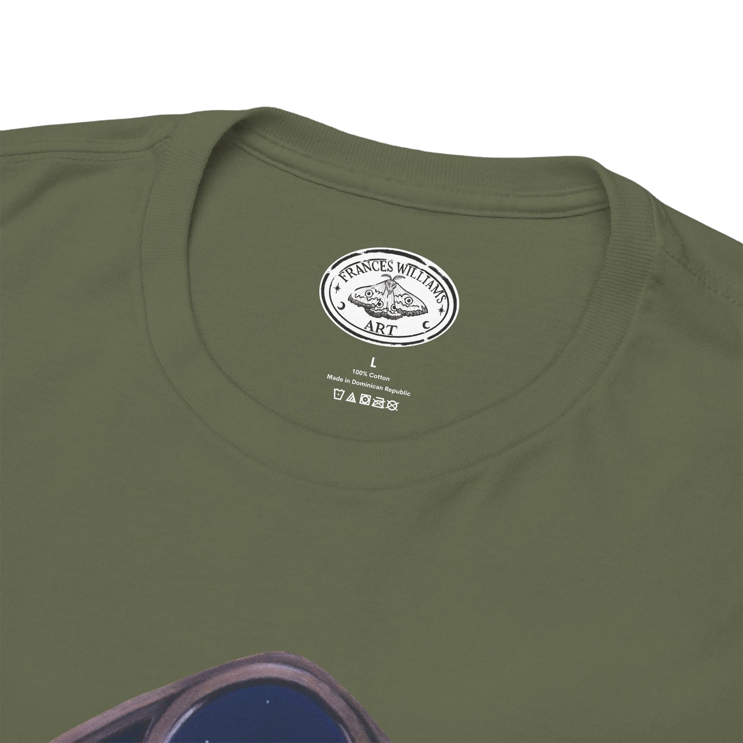 Midnight Guardian Fox Unisex Cotton T-shirt