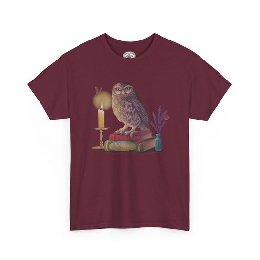 Bookish Owl Unisex Heavy Cotton Tee