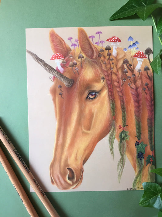 Autumn Unicorn Art Print